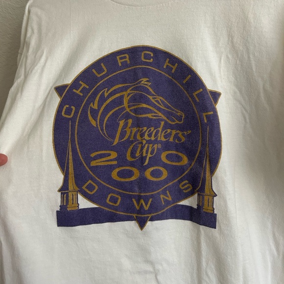 Vintage 2000 Churchill Downs Breeders Cup Champions Horse Racing White Tee Sz XL - Picture 2 of 8